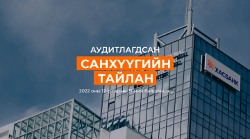 ХасБанкны 2022 оны 12-р сарын 31-ний өдрөөрх Аудитлагдсан санхүүгийн тайлан